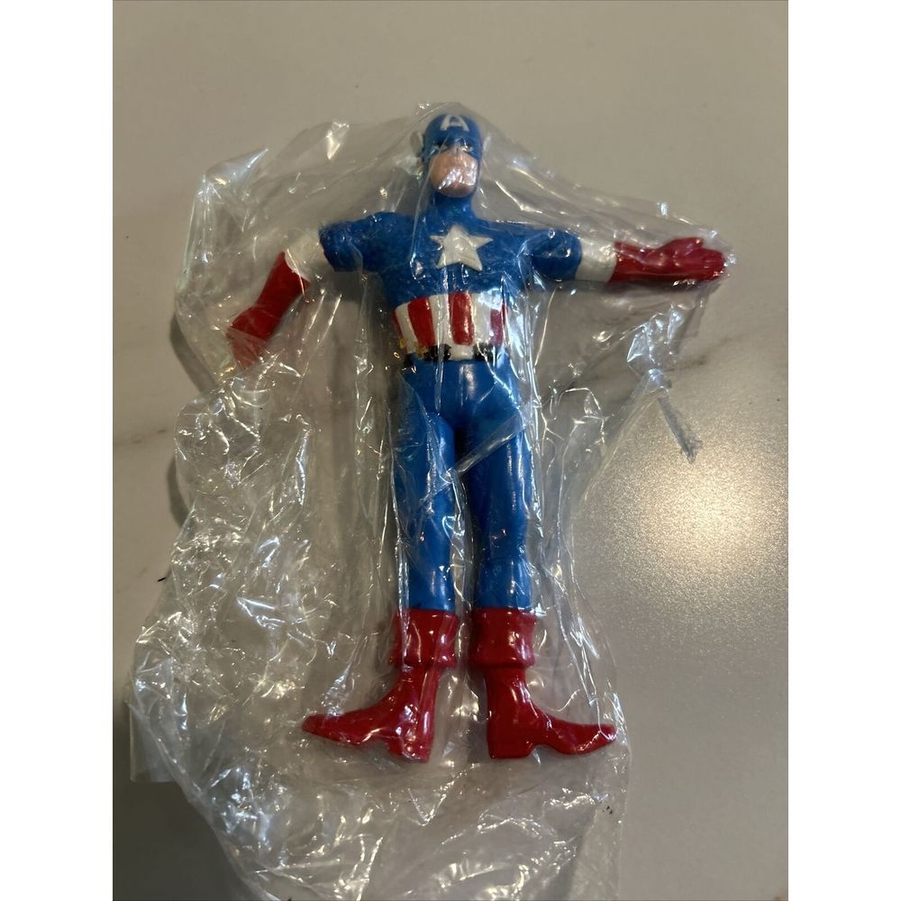 Marvel Captain America‎ vintage bendable action figure 1989 Just Toys